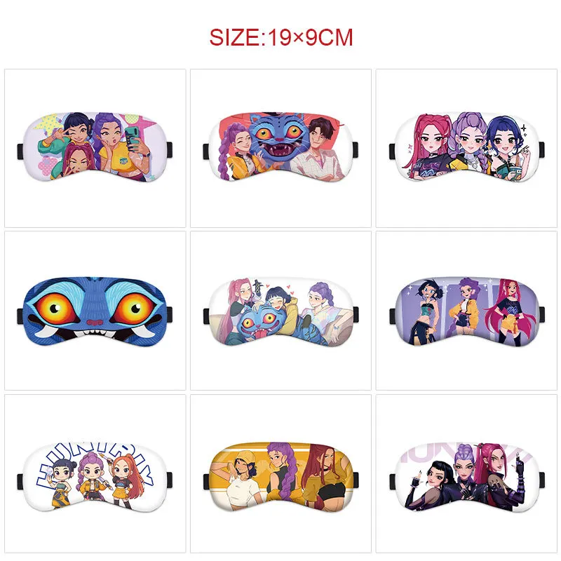 Trending K-POP Anime Sleep Mask – Stretchy Elastic Eye Cover with Ice Pack Pocket, Cooling 3D Contoured Blindfold for Travel, Insomnia & Migraine Relief